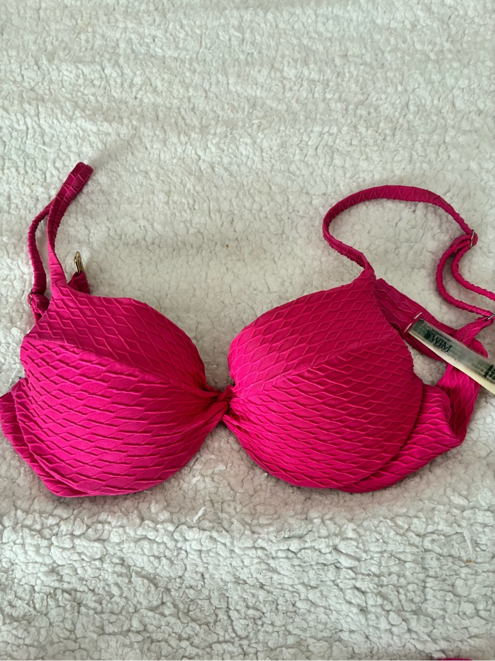 Victoria’s Secret Hot Pink Textured Push-Up Swim